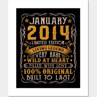 10 Year Old January 2014 Limited Edition 10th Birthday Posters and Art